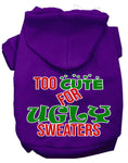 Load image into Gallery viewer, Christmas Pet Hoodie "Too Cute For Ugly Sweaters"