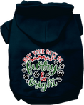 Load image into Gallery viewer, Christmas Pet Hoodie Screen Printed, "Furry & Bright"
