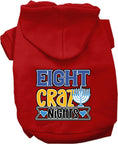 Load image into Gallery viewer, Hanukkah Pet, Dog and Cat Hoodie Screen Printed, "Eight Crazy Nights"