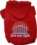Load image into Gallery viewer, Hanukkah Pet, Dog and Cat Hoodie Screen Printed, "Love and Light"