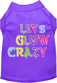 Load image into Gallery viewer, Fun Retro Neon Cat or Dog Shirt for Pets "Lets Glow Crazy"
