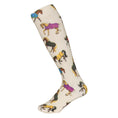 Load image into Gallery viewer, AWST Int'l Lila Horses in Blankets Equestrian Boot Socks Ladies