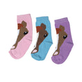 Load image into Gallery viewer, AWST Int'l Youth Horse Face Crew socks - 3 pack