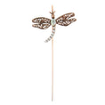 Load image into Gallery viewer, Floating Rhinestone & Crystal Dragonfly Bookmark