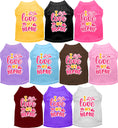 Load image into Gallery viewer, Adorable Cat or Dog Shirt for Pets "Pink I Love My Mom"