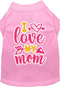 Load image into Gallery viewer, Adorable Cat or Dog Shirt for Pets "Pink I Love My Mom"