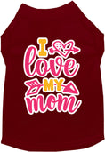 Load image into Gallery viewer, Adorable Cat or Dog Shirt for Pets "Pink I Love My Mom"