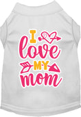Load image into Gallery viewer, Adorable Cat or Dog Shirt for Pets "Pink I Love My Mom"