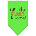 Load image into Gallery viewer, Halloween Pet and Dog Bandana Screen Printed, "All The Ghouls Love Me"
