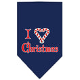Load image into Gallery viewer, Christmas Pet and Dog Bandana Screen Printed, "I Heart Christmas"