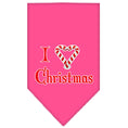 Load image into Gallery viewer, Christmas Pet and Dog Bandana Screen Printed, "I Heart Christmas"