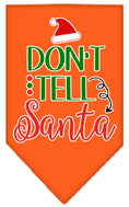 Load image into Gallery viewer, Christmas Pet and Dog Bandana Screen Printed, "Don't Tell Santa"