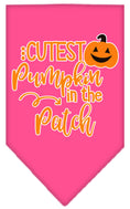 Load image into Gallery viewer, Halloween Pet and Dog Bandana Screen Printed, "Cutest Pumpkin In The Patch"