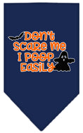 Load image into Gallery viewer, Halloween Pet and Dog Bandana, "Don't Scare Me, I Poop Easily"