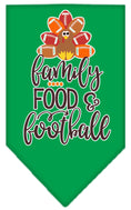 Load image into Gallery viewer, Pet and Dog Bandana Screen Printed, "Family, Food, & Football"