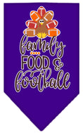 Load image into Gallery viewer, Pet and Dog Bandana Screen Printed, "Family, Food, & Football"