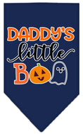 Load image into Gallery viewer, Halloween Pet and Dog Bandana Screen Printed, "Daddy's Little Boo"