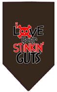 Load image into Gallery viewer, Pet and Dog Bandana Screen Printed, "Love Your Stinkin Guts"