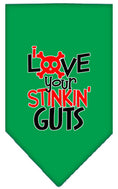 Load image into Gallery viewer, Pet and Dog Bandana Screen Printed, "Love Your Stinkin Guts"