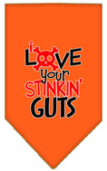 Load image into Gallery viewer, Pet and Dog Bandana Screen Printed, "Love Your Stinkin Guts"