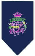 Load image into Gallery viewer, Pet and Dog Bandana Screen Printed, "Laissez Les Bons Temps Rouler"