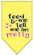 Load image into Gallery viewer, Pet and Dog Bandana Screen Printed, "Feed Me & Tell Me I'm Pretty"