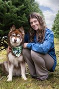 Load image into Gallery viewer, Evergreen Explorer Dog Bandana & Matching Keychain - Southlake Paws