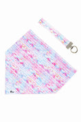 Load image into Gallery viewer, Pink and Blue Tribal Dog Bandana & Matching Keychain - Southlake Paws