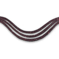Load image into Gallery viewer, Burgundy Browband by Southlake Paws featuring a shimmering, glittery design with three wavy strands.