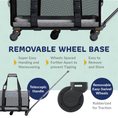 Load image into Gallery viewer, Quilted Chariot Pet Carrier With Removable Wheels and Telescopic Handle