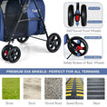 Load image into Gallery viewer, 4-in-1 Double Pet Stroller with Detachable Carrier and Travel Carriage