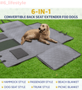 Load image into Gallery viewer, Large Seat Guard Waterproof Back Seat Extended Cover With Mesh Window Storage Pockets - Southlake Paws