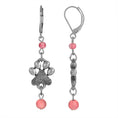 Load image into Gallery viewer, Paw Prints & Glass Bead Dangling Earrings
