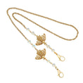 Load image into Gallery viewer, Bee Face Mask Chain Holder With AB Crystals 22 Inches