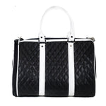 Duffel  Black & White Quilted Luxe