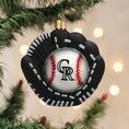 Load image into Gallery viewer, Rockies Baseball Mitt Ornament - Southlake Paws