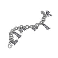 Load image into Gallery viewer, Pewter 6 Cat Charm Bracelet