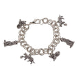 Load image into Gallery viewer, Pewter 6 Cat Charm Bracelet