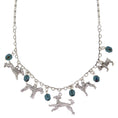 Load image into Gallery viewer, Multi Beaded Dog Charm Necklace 16" + 3" Extender