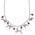 Load image into Gallery viewer, Multi Beaded Dog Charm Necklace 16" + 3" Extender