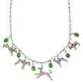 Load image into Gallery viewer, Multi Beaded Dog Charm Necklace 16" + 3" Extender