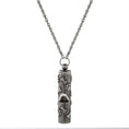Load image into Gallery viewer, Dog Bone & Paws Whistle Pendant Necklace 28"