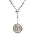 Load image into Gallery viewer, Pewter Round Heart Paws And Bones Drop Locket Necklace 28"