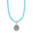 Load image into Gallery viewer, Turquoise Beaded Strand Horse Pendant Necklace 15" + 3" Extender