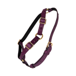 Glamorous Boysenberry, Embossed Studded Italian Leather Harness!