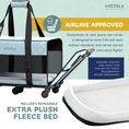 Load image into Gallery viewer, Quilted Chariot Pet Carrier With Removable Wheels and Telescopic Handle