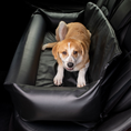 Load image into Gallery viewer, PupProtector™ Faux Leather Memory Foam Dog Car Bed - Black