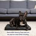 Load image into Gallery viewer, PupProtector™ Faux Leather Memory Foam Dog Car Bed - Black