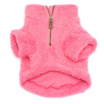 Fuchsia Solid Fleece Quarter Zip Pullover