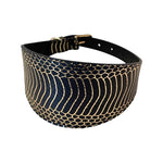 Gold & Black Snake 3” Wide Style Gatsby Collar